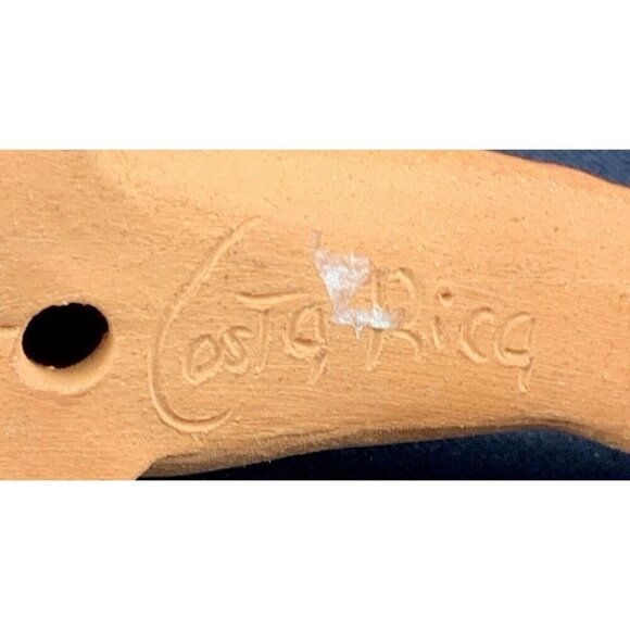 Parrot Bird Terracotta Sculpture Figurine 4.5" Costa Rica Hand Crafted - Picture 8 of 8